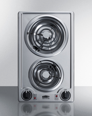 Summit 12" Wide 230V 2-Burner Coil Cooktop Refrigerator Accessories Summit Appliance   