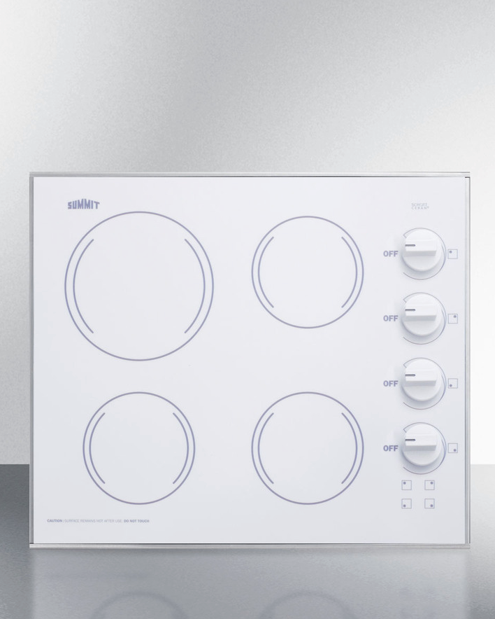 Summit 24" Wide 230V 4-Burner Radiant Cooktop Refrigerator Accessories Summit Appliance   