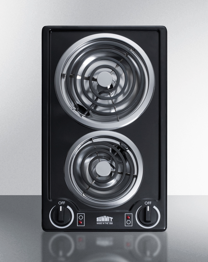 Summit 12" Wide 230V 2-Burner Coil Cooktop Refrigerator Accessories Summit Appliance   