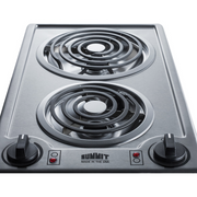 Summit 12" Wide 115V 2-Burner Coil Cooktop Refrigerator Accessories Summit Appliance   