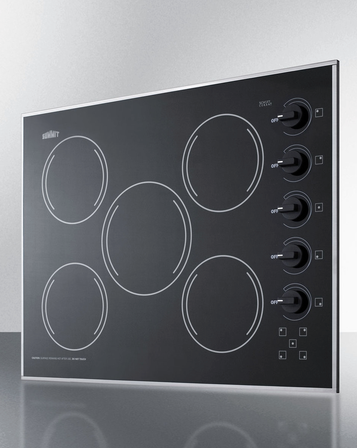 Summit 27" Wide 230V 5-Burner Radiant Cooktop Refrigerator Accessories Summit Appliance   