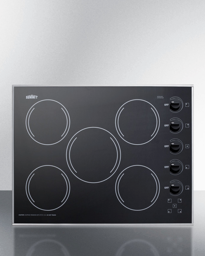 Summit 27" Wide 230V 5-Burner Radiant Cooktop Refrigerator Accessories Summit Appliance   