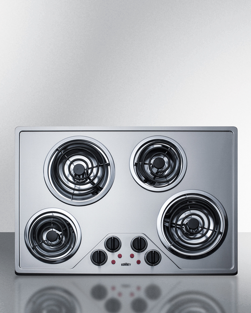 Summit 30" Wide 230V 4-Burner Coil Cooktop Refrigerator Accessories Summit Appliance   
