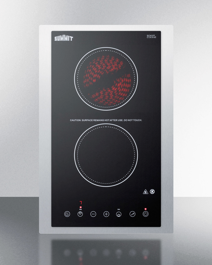 Summit 15" Wide 115V 2-Burner Radiant Cooktop Refrigerator Accessories Summit Appliance   