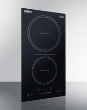 Summit 12" Wide 115V 2-Zone Induction Cooktop, Cord Included Refrigerator Accessories Summit Appliance   