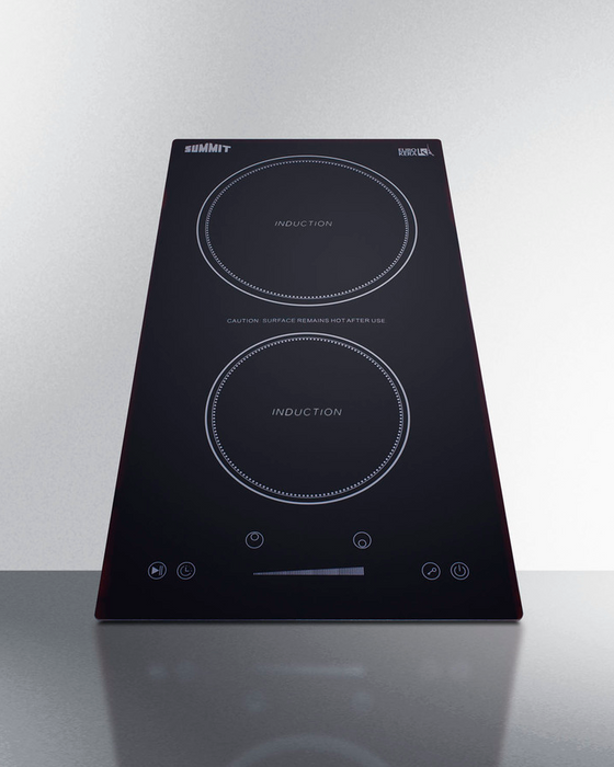 Summit 12" Wide 115V 2-Zone Induction Cooktop, Cord Included Refrigerator Accessories Summit Appliance   