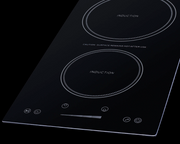 Summit 12" Wide 115V 2-Zone Induction Cooktop, Cord Included Refrigerator Accessories Summit Appliance   
