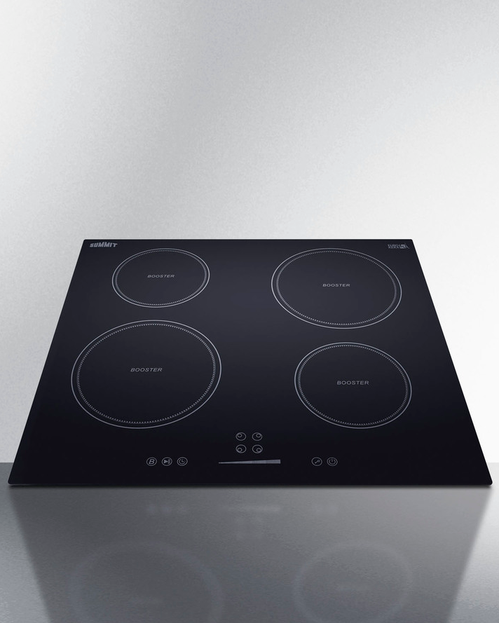 Summit 24" Wide 208-240V 4-Zone Induction Cooktop Refrigerator Accessories Summit Appliance   