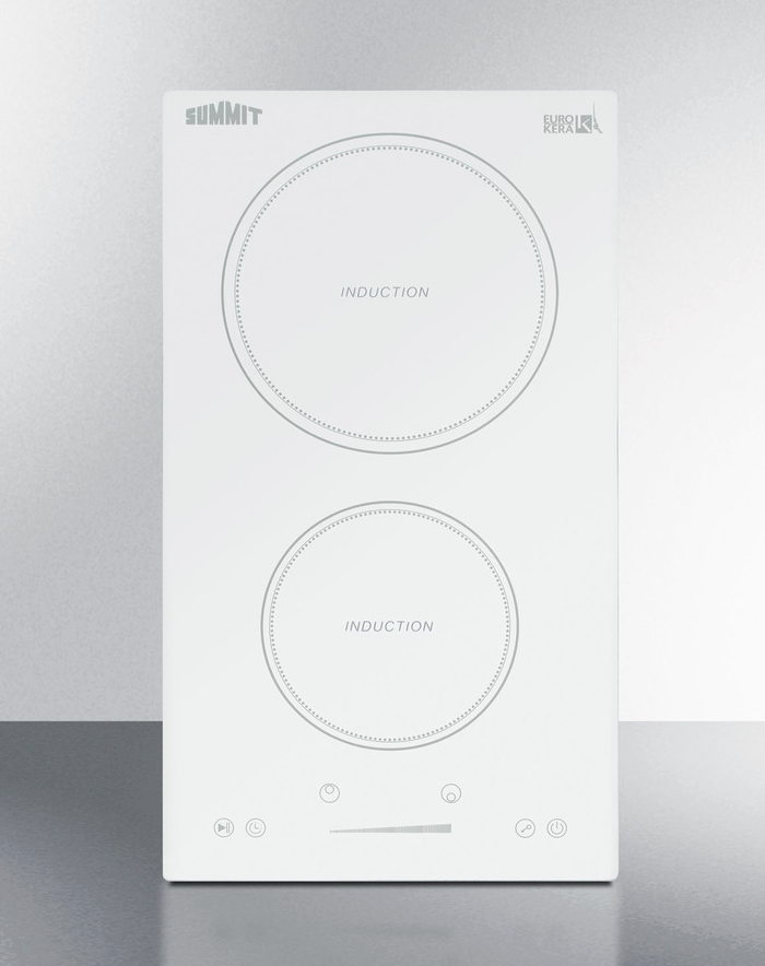 Summit 12" Wide 208-240V 2-Zone Induction Cooktop Refrigerator Accessories Summit Appliance   