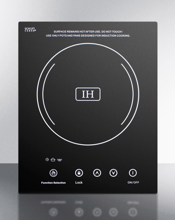 Summit 12" Wide 115V 1-Burner Induction Cooktop Refrigerator Accessories Summit Appliance   