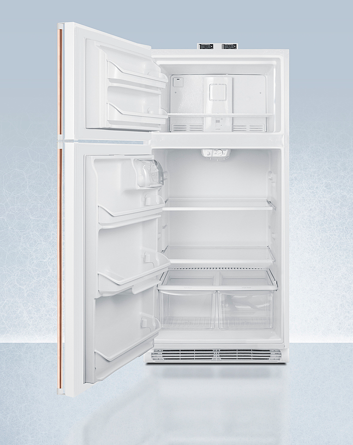 Summit 30" Wide Break Room Refrigerator-Freezer with Antimicrobial Pure Copper Handle Refrigerator Accessories Summit Appliance   