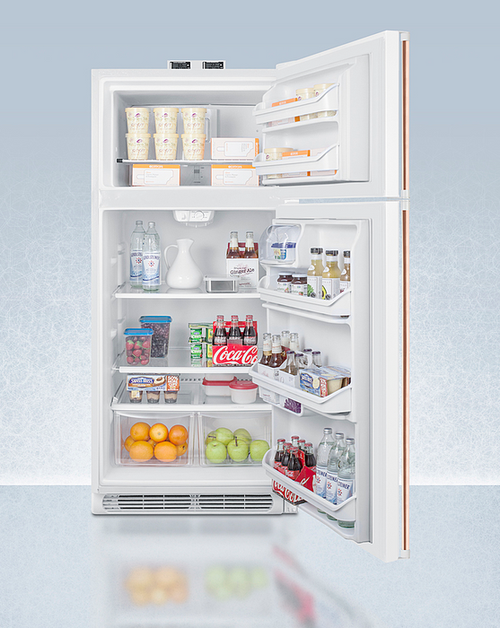 Summit 30" Wide Break Room Refrigerator-Freezer with Antimicrobial Pure Copper Handle Refrigerator Accessories Summit Appliance   