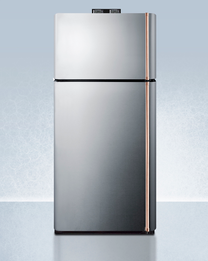 Summit 30" Wide Break Room Refrigerator-Freezer with Antimicrobial Pure Copper Handles Refrigerator Accessories Summit Appliance   