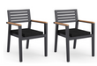 Rhodes Dining Chair (Set of 2) outdoor funiture New Age Rhodes Dining Chair (Set of 2) - Aluminum  - Loft Charcoal  