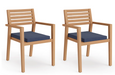 Rhodes Dining Chair (Set of 2) outdoor funiture New Age Rhodes Dining Chair (Set of 2) - Teak  - Spectrum Indigo  