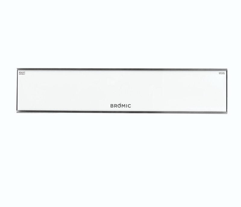 Bromic Heating BH0320008 White Platinum Smart-Heat Electric Outdoor Patio Heater - 240V, 3400W Patio Heater Covers CG Products   