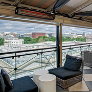 Bromic Heating BH0420033 Black Tungsten Smart-Heat Electric Outdoor Patio Heater - 220/240V, 6000W Patio Heater Covers CG Products   