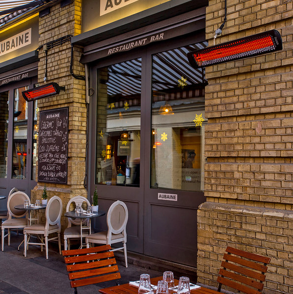 Bromic Heating BH0420032 Black Tungsten Smart-Heat Electric Outdoor Patio Heater - 220/240V, 4000W Patio Heater Covers CG Products   