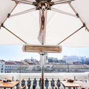 Bromic Heating BH0420013 White Tungsten Smart-Heat Electric Outdoor Patio Heater - 220/240V, 6000W Patio Heater Covers CG Products   