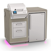 Firemagic Electric Grill Island Bundle with Refrigerator (36" x 44") - GFRC Island in Smoke finish  CG Products Island + Electric Grill+$2080.80  