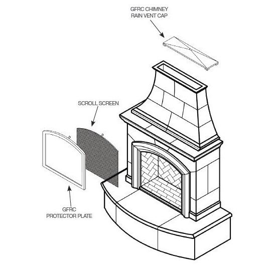Grand Mariposa Fireplace Fireplaces CG Products   