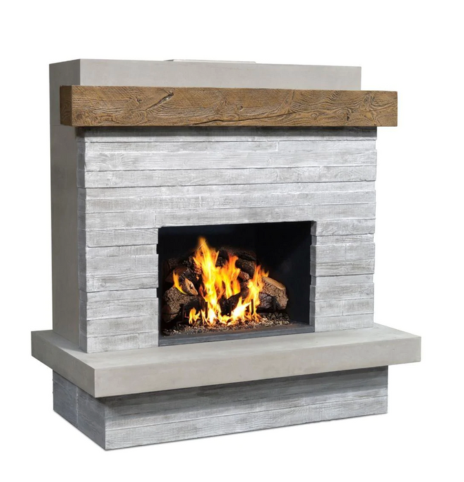 American Fyre Designs Brooklyn 68-Inch Free Standing Outdoor Gas Fireplace Fireplaces CG Products French Barrel Oak Liquid Propane - $1566.00 