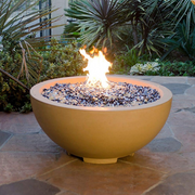 American Fyre Designs 32-Inch Round Concrete Gas Fire Bowl Fireplaces CG Products   