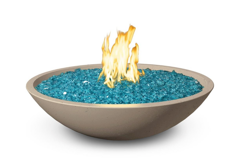 American Fyre Designs Marseille 32-Inch Round Concrete Gas Fire and Water Bowl Fireplaces CG Products   