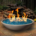 American Fyre Designs Marseille 24-Inch Round Concrete Gas Fire Bowl Fireplaces CG Products Smoke  