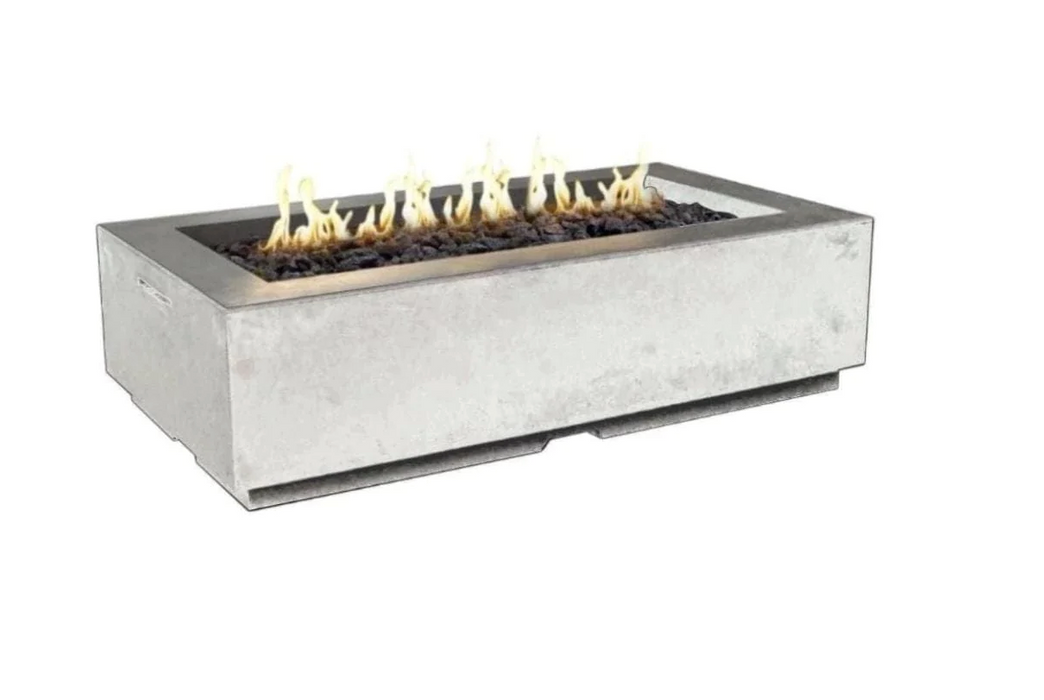 American Fyre Designs Louvre 56-Inch Rectangular Gas Fire Pit Fireplaces CG Products   