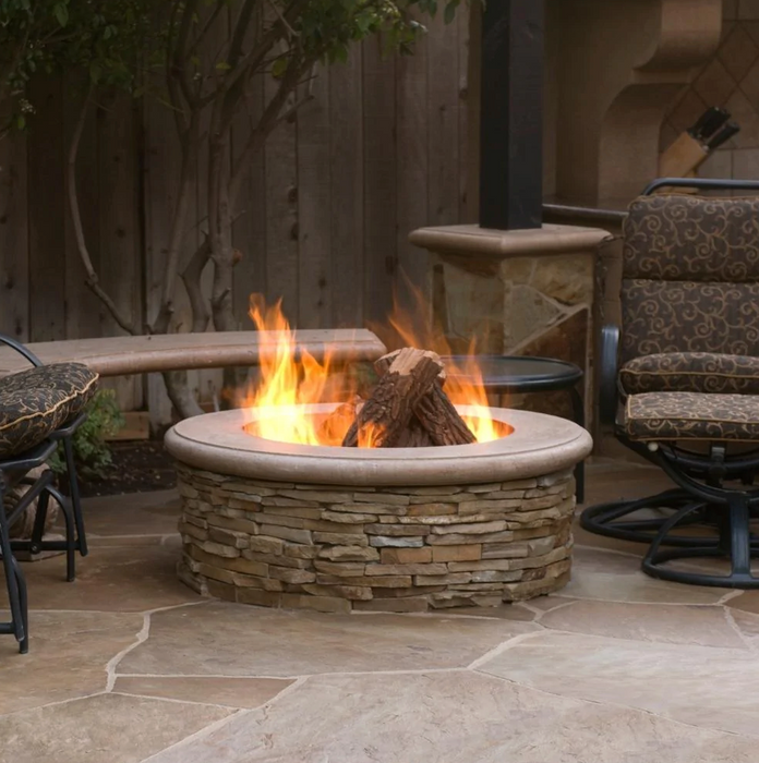 American Fyre Designs Contractor's 39-Inch Round Gas Fire Pit Fireplaces CG Products   