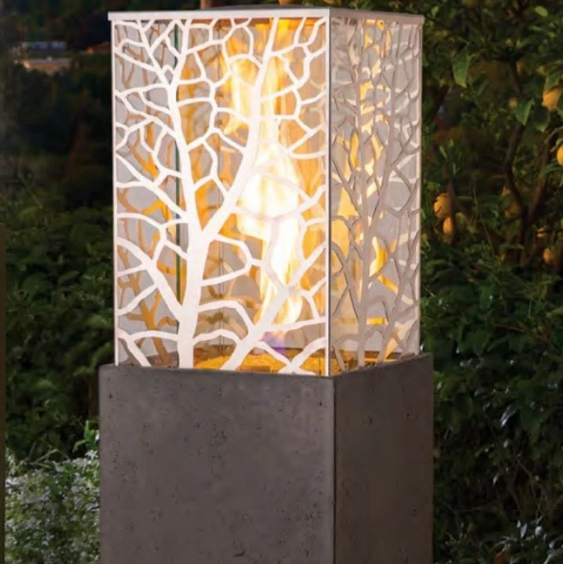 American Fyre Designs Magnolia 66-Inch Tall Outdoor Gas Fire Lantern Fireplaces CG Products   
