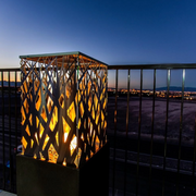 American Fyre Designs Nest 66-Inch Tall Outdoor Gas Fire Lantern Fireplaces CG Products   