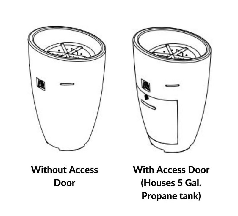 American Fyre Designs Eclipse 23-Inch Free Standing Outdoor Gas Fire Urn Fireplaces CG Products   