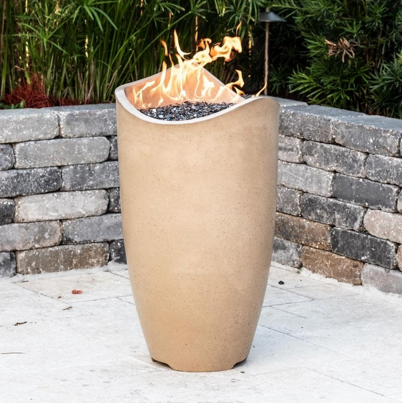 American Fyre Designs Wave 20-Inch Free Standing Outdoor Gas Fire Urn Fireplaces CG Products   