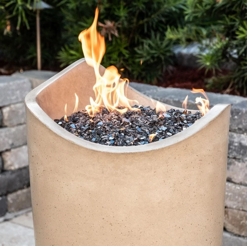 American Fyre Designs Wave 20-Inch Free Standing Outdoor Gas Fire Urn Fireplaces CG Products   
