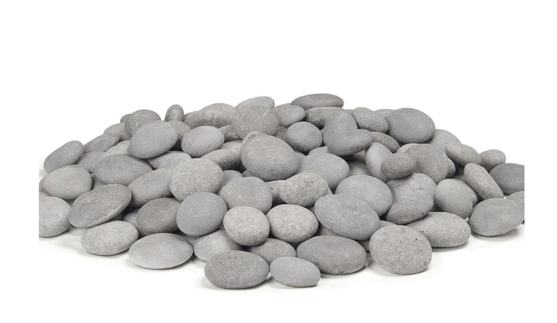 American Fyre Designs Decorative Stones for Gas Fire Pits Fireplaces CG Products Creekstone Greige (140 pcs)  