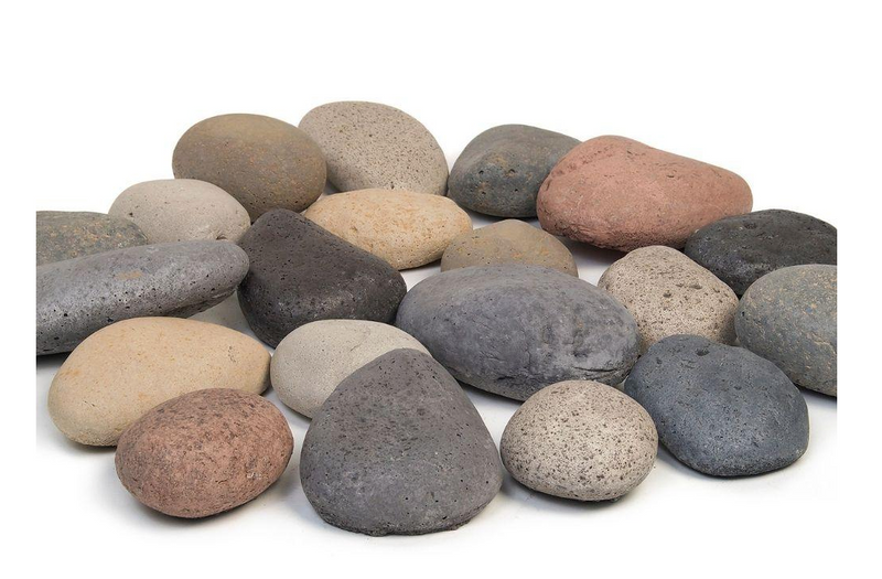 American Fyre Designs Decorative Stones for Gas Fire Pits Fireplaces CG Products River Rock Fyre Stone (20 pcs)  