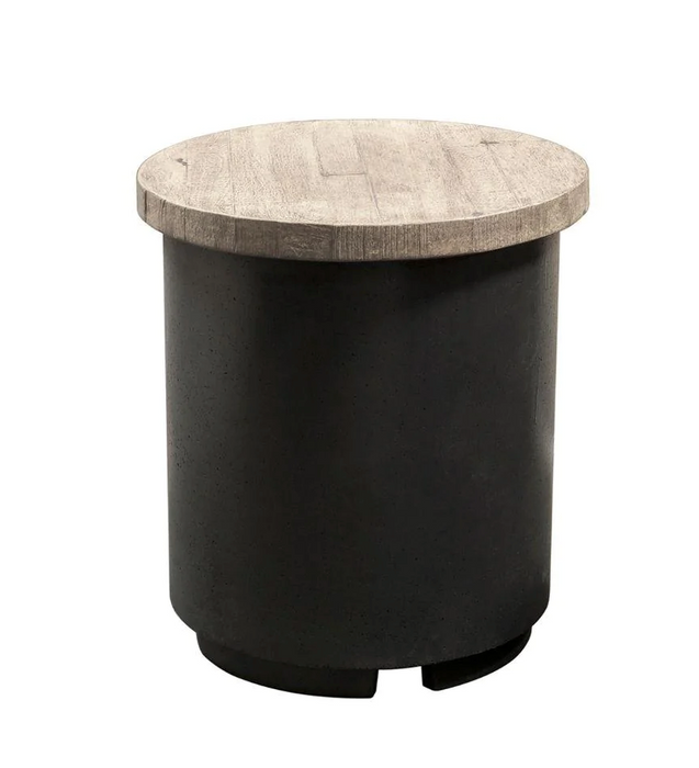 American Fyre Designs Contempo Reclaimed Wood Tank/End Table Fireplaces CG Products Silver Pine  