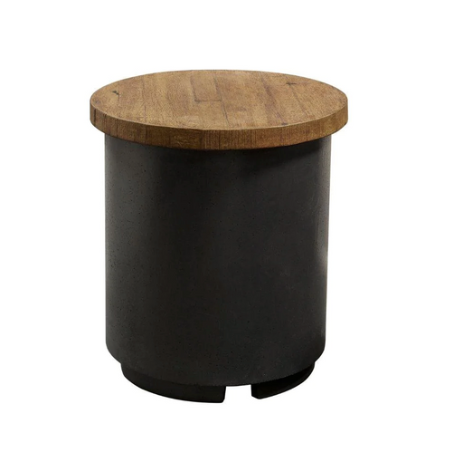 American Fyre Designs Contempo Reclaimed Wood Tank/End Table Fireplaces CG Products French Barrel Oak  