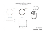 American Fyre Designs Contempo Concrete Tank/End Table Fireplaces CG Products   