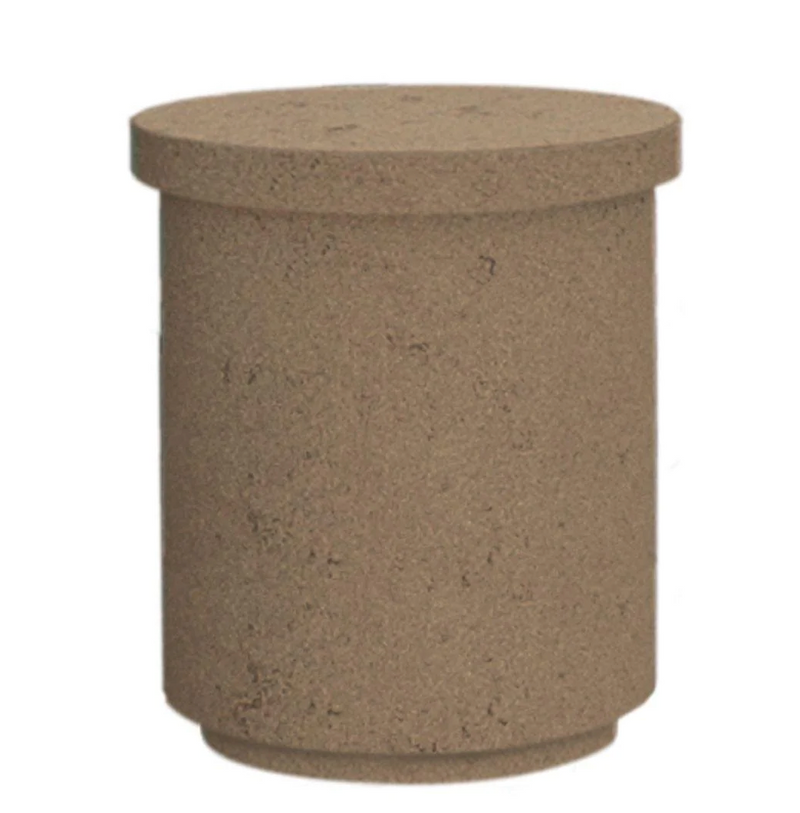 American Fyre Designs Contempo Concrete Tank/End Table Fireplaces CG Products Cafe Blanco  