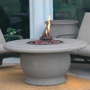 American Fyre Designs Amphora 48-Inch Concrete Round Gas Fire Pit Table Fireplaces CG Products   
