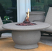 American Fyre Designs Amphora 48-Inch Concrete Round Gas Fire Pit Table Fireplaces CG Products   
