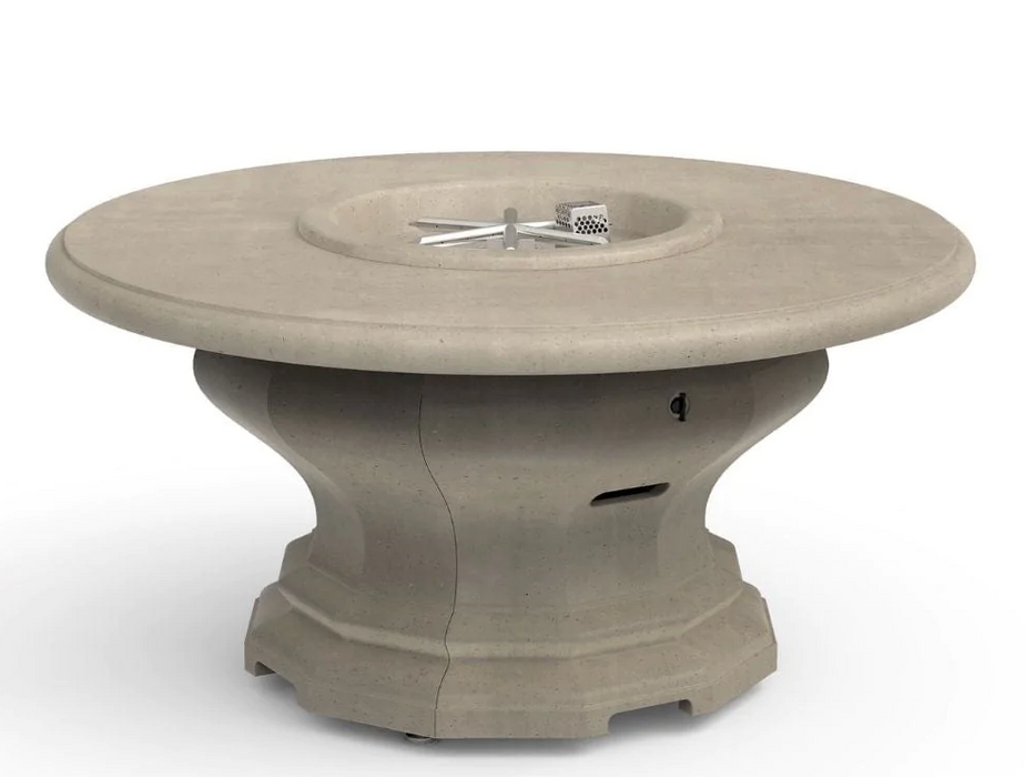 American Fyre Designs Inverted 48-Inch Concrete Round Gas Fire Pit Table Fireplaces CG Products Smoke Propane LPG 