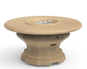 American Fyre Designs Inverted 48-Inch Concrete Round Gas Fire Pit Table Fireplaces CG Products Cafe Blanco Propane LPG 