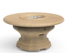 American Fyre Designs Inverted 48-Inch Concrete Round Gas Fire Pit Table Fireplaces CG Products Cafe Blanco Propane LPG 