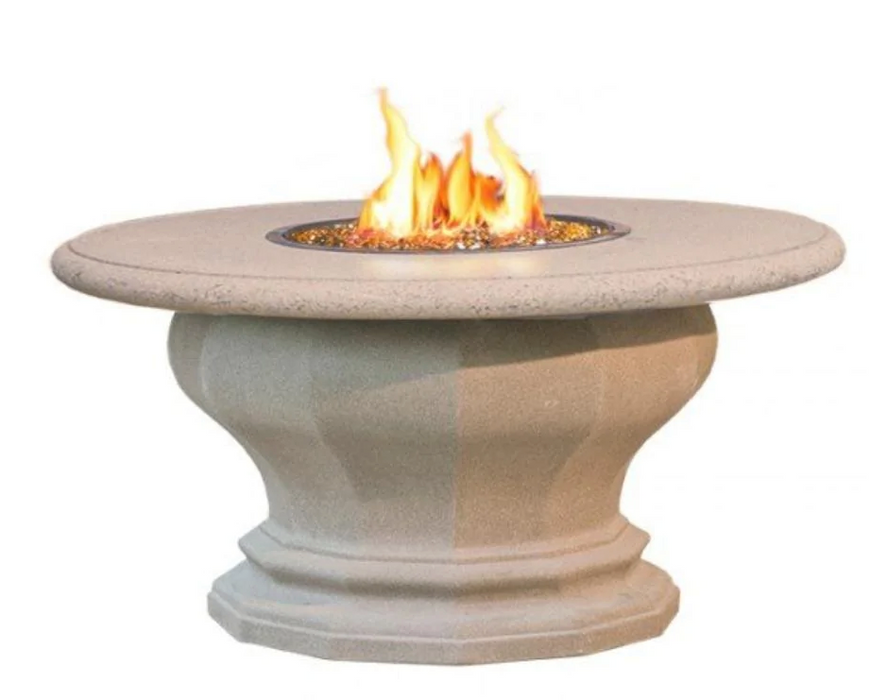 American Fyre Designs Inverted 48-Inch Concrete Round Gas Fire Pit Table Fireplaces CG Products   