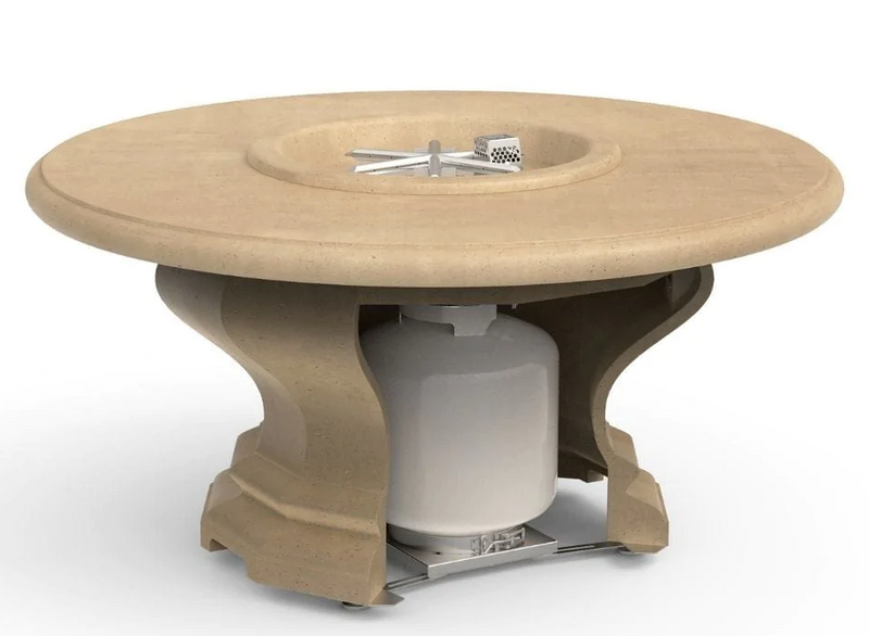 American Fyre Designs Inverted 48-Inch Concrete Round Gas Fire Pit Table Fireplaces CG Products   