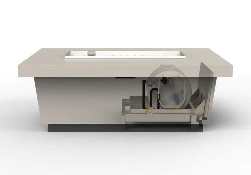 American Fyre Designs Contempo 52-Inch Concrete Rectangular LP Fire Pit Table Fireplaces CG Products   